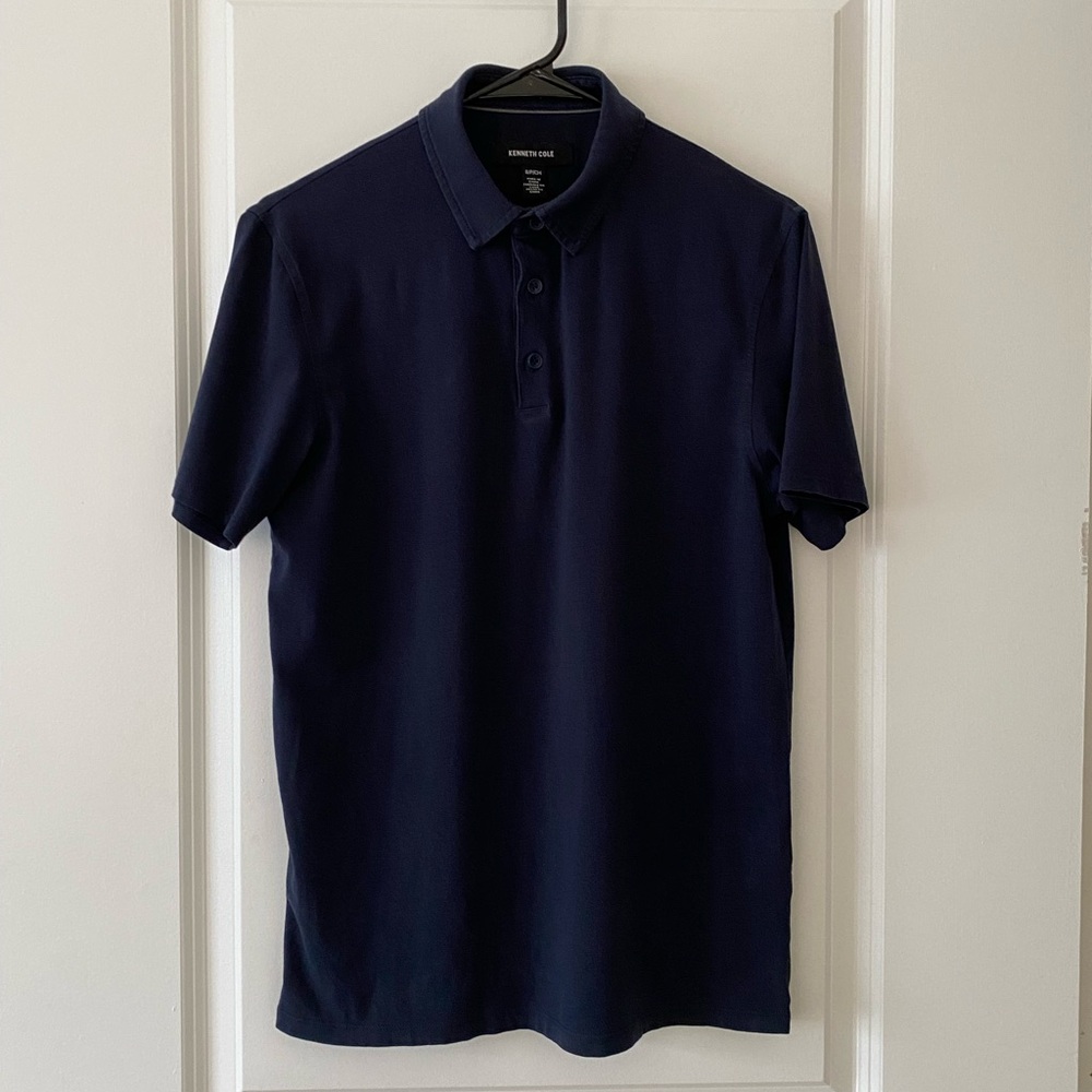 Kenneth Cole navy Sz S men’s lightweight cotton polo